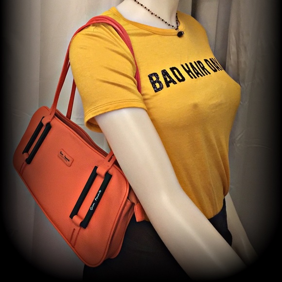 Vintage couture leather purse, rare orange - Picture 5 of 10